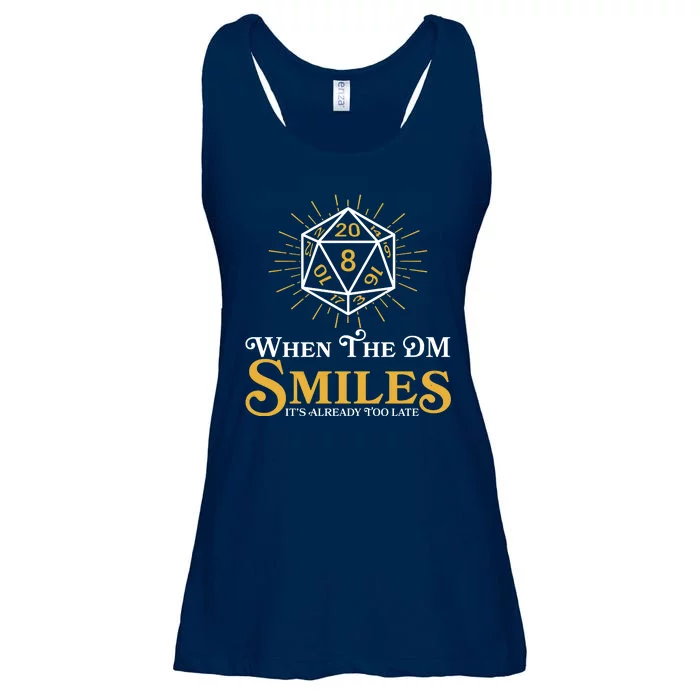 Funny DnD When The DM Smiles It's Already Too Late Ladies Essential Flowy Tank