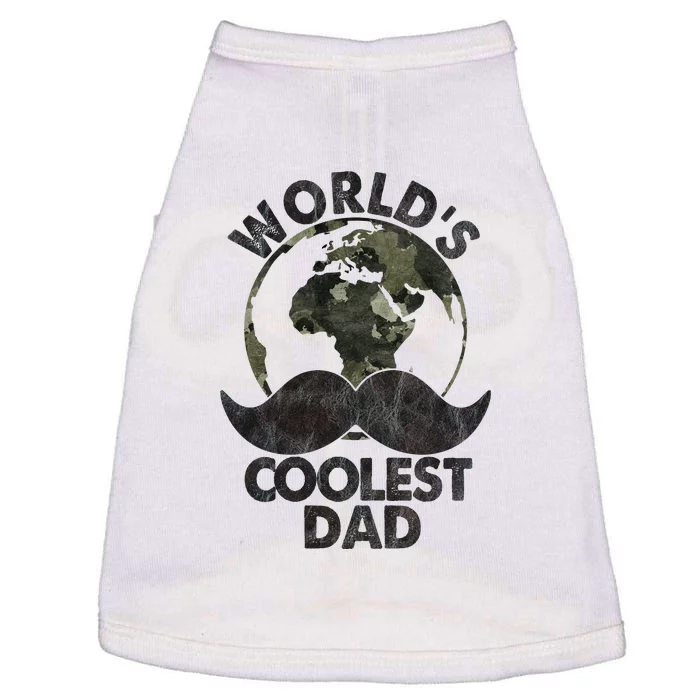 Father's Day World's Coolest Dad Funny Beard Doggie Tank