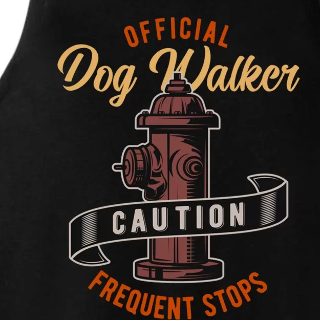 Funny Dog Walker Gift Graphic Walking The Dogs Funny Gift Ladies Tri-Blend Wicking Tank