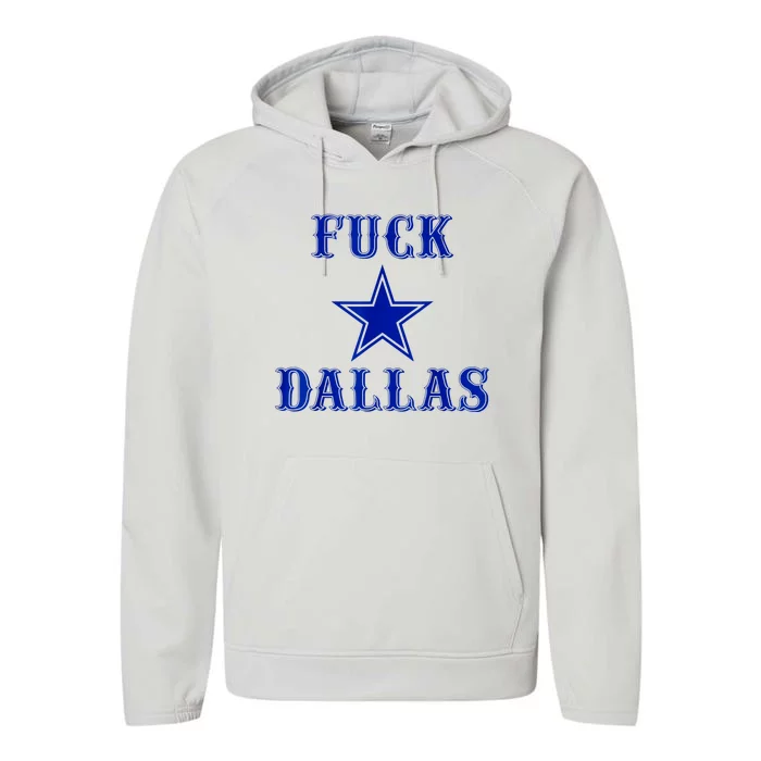 Fuck Dallas Western Style Design Performance Fleece Hoodie