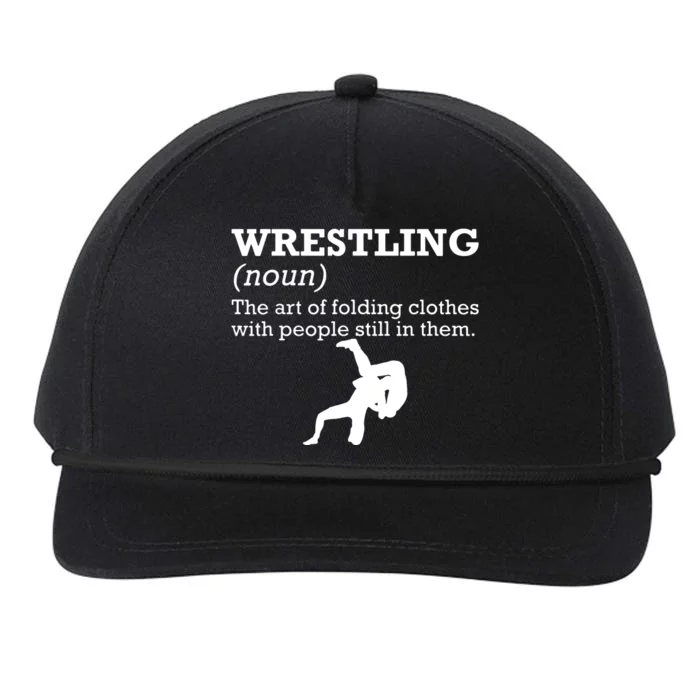 Funny Definition Wrestling Wrestler Snapback Five-Panel Rope Hat