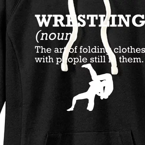 Funny Definition Wrestling Wrestler Women's Fleece Hoodie