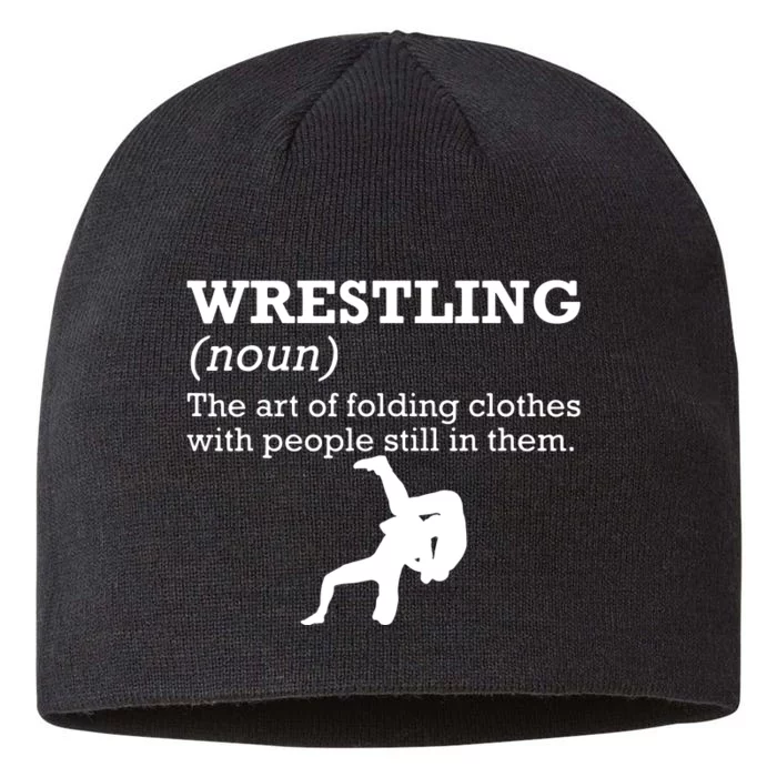 Funny Definition Wrestling Wrestler 8 1/2in Sustainable Knit Beanie