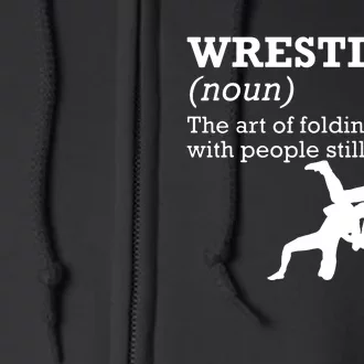 Funny Definition Wrestling Wrestler Full Zip Hoodie