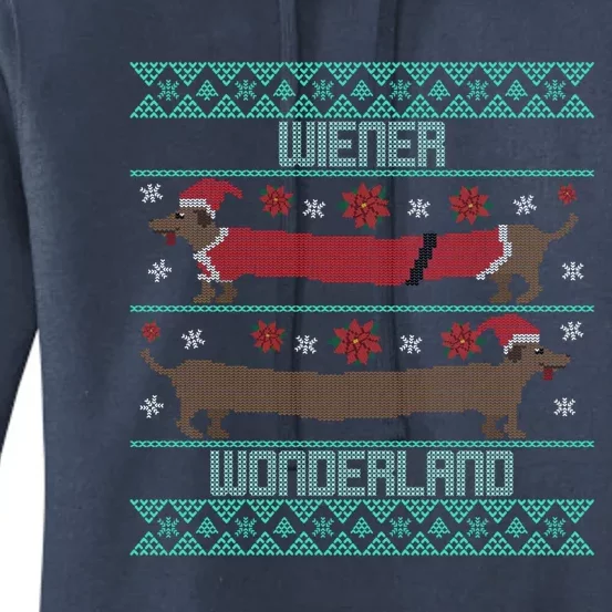 Funny Dachshund Wiener Weenie Dog Ugly Christmas Xmas Gift Funny Gift Women's Pullover Hoodie