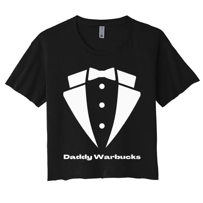 funny Daddy Warbucks from Annie Tuxedo Women's Crop Top Tee