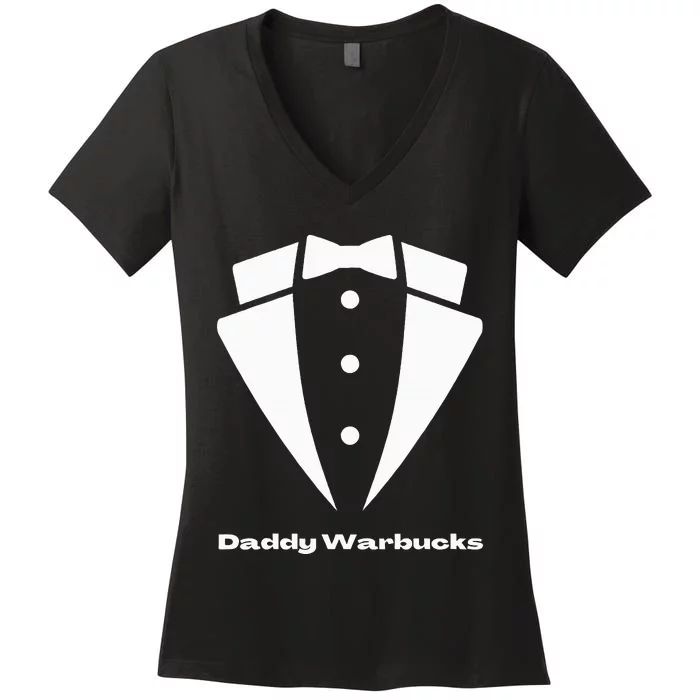 funny Daddy Warbucks from Annie Tuxedo Women's V-Neck T-Shirt