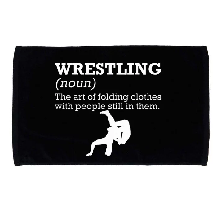 Funny Definition Wrestling Wrestler Microfiber Hand Towel