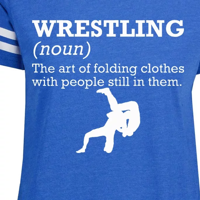 Funny Definition Wrestling Wrestler Enza Ladies Jersey Football T-Shirt