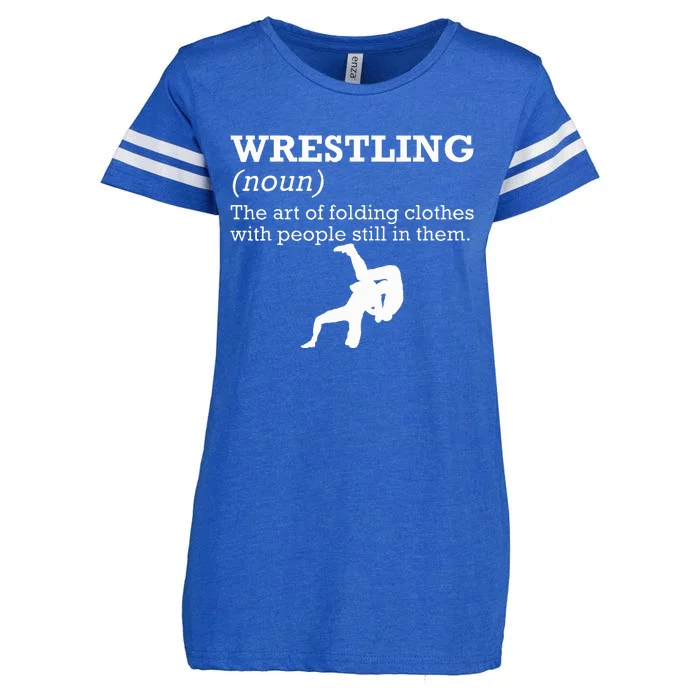 Funny Definition Wrestling Wrestler Enza Ladies Jersey Football T-Shirt