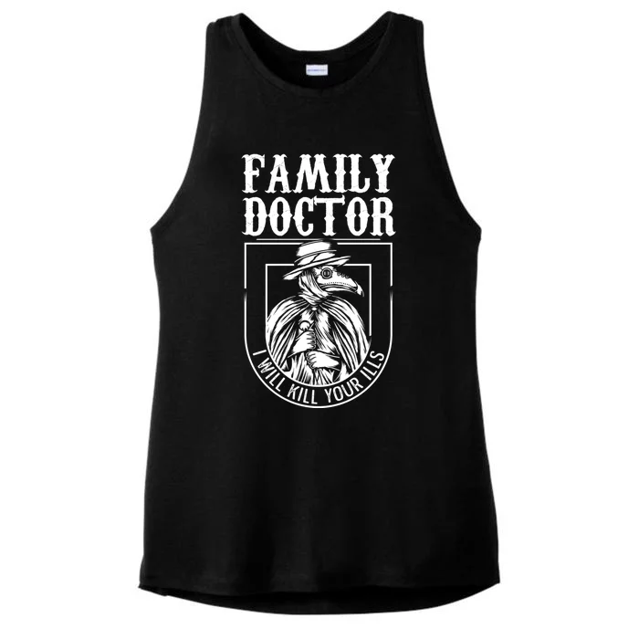 Family Doctor Will Kill Your Ills Medicine Therapist Nurse Gift Ladies Tri-Blend Wicking Tank