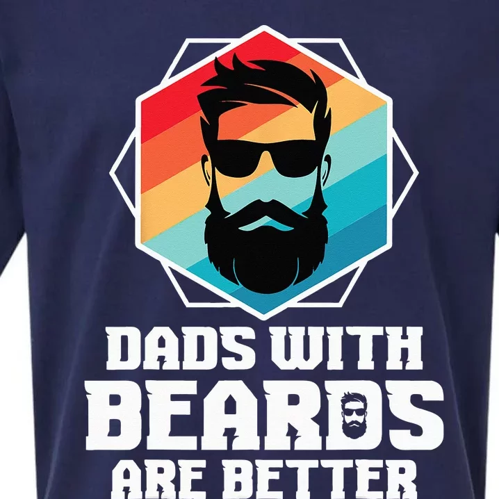 Funny Dads With Beards Are Better Dad Joke Fathers Day Sueded Cloud Jersey T-Shirt