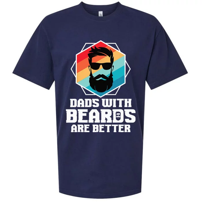 Funny Dads With Beards Are Better Dad Joke Fathers Day Sueded Cloud Jersey T-Shirt