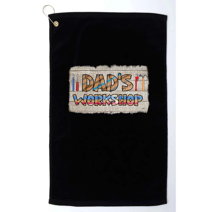 Funny Dad's Workshop Dad Tools Father's Day Platinum Collection Golf Towel