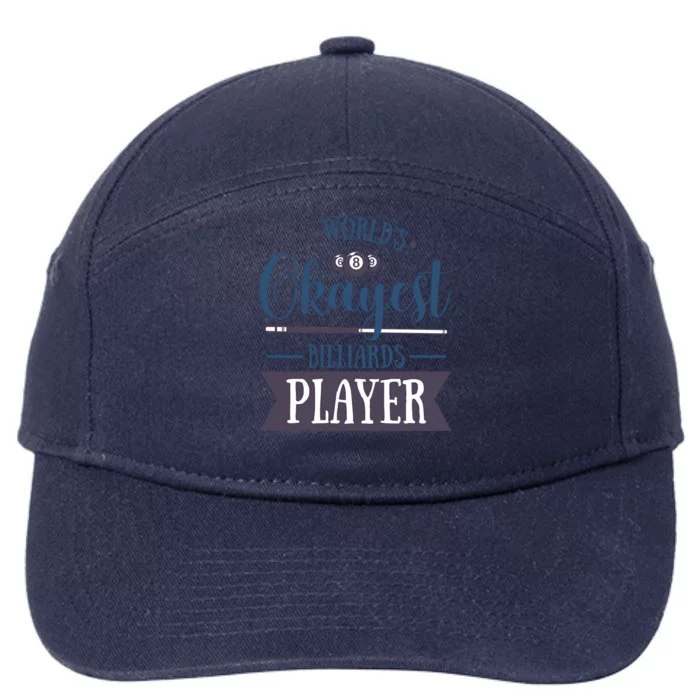 Father's Day World's Okayest Billiards Player Gift For Dad 7-Panel Snapback Hat