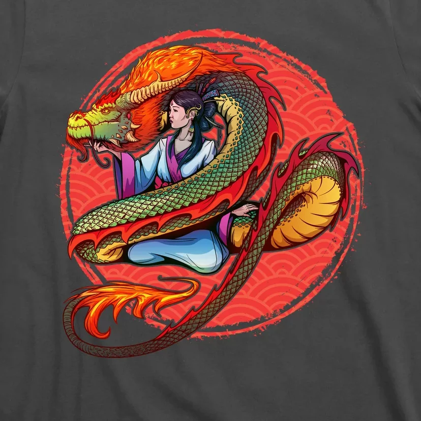 Fire Dragon Warrior Woman T-Shirt