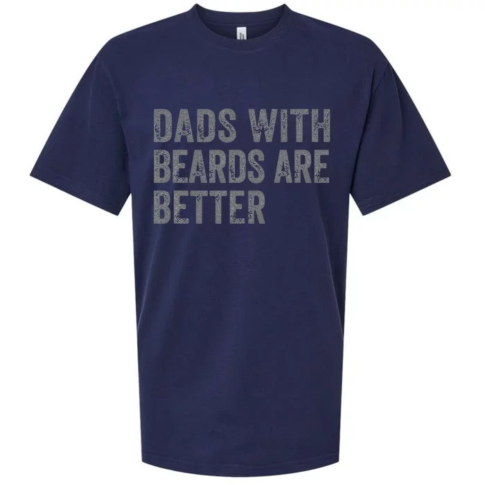 Funny Dads With Beards Are Better Fathers Valentine's Day Sueded Cloud Jersey T-Shirt