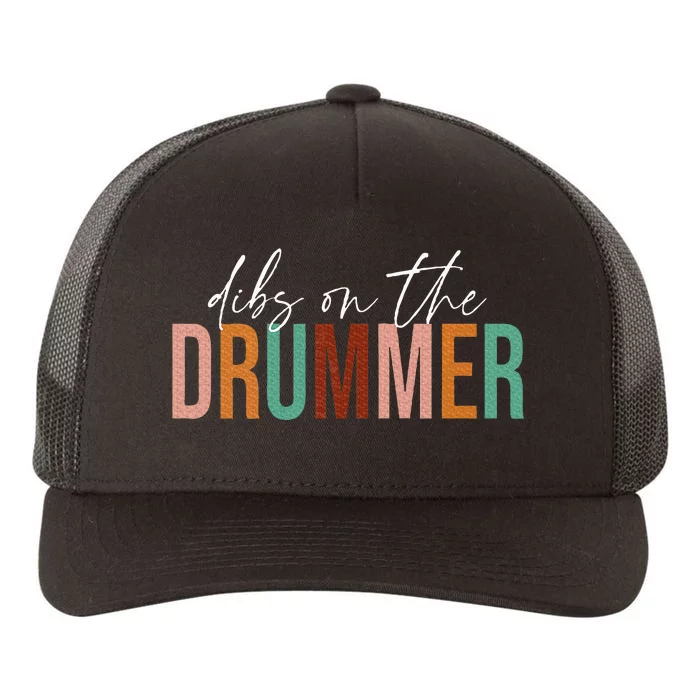 Funny Drummer Wife Dibs On The Drummer Yupoong Adult 5-Panel Trucker Hat