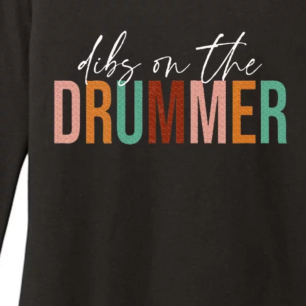 Funny Drummer Wife Dibs On The Drummer Womens CVC Long Sleeve Shirt