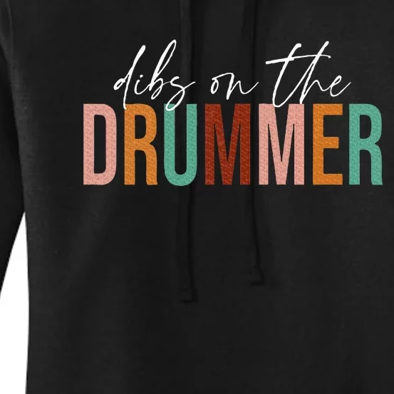 Funny Drummer Wife Dibs On The Drummer Women's Pullover Hoodie