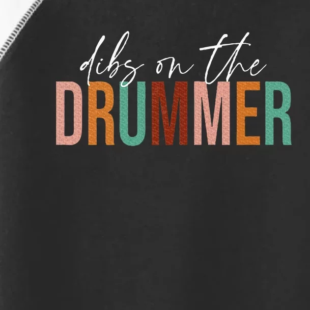 Funny Drummer Wife Dibs On The Drummer Toddler Fine Jersey T-Shirt