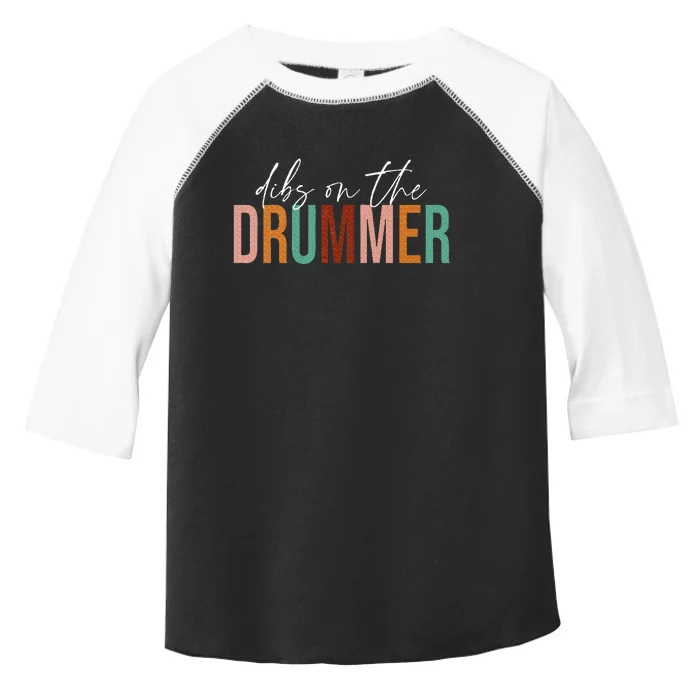 Funny Drummer Wife Dibs On The Drummer Toddler Fine Jersey T-Shirt