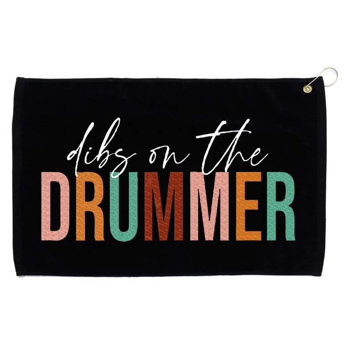 Funny Drummer Wife Dibs On The Drummer Grommeted Golf Towel