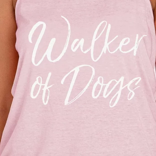 Funny Dog Walking Quote For Dog Lovers Gift Walker Of Dogs Women's Knotted Racerback Tank