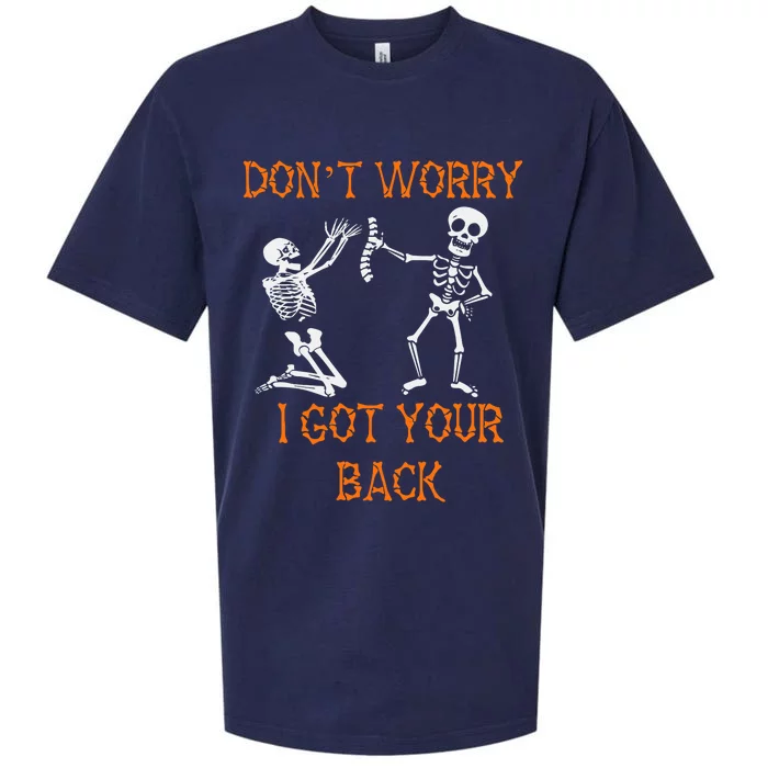 Funny Dont Worry I Got Your Back Skeleton Bones Skull Sueded Cloud Jersey T-Shirt