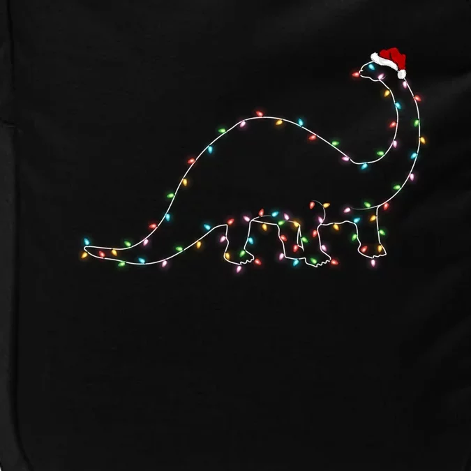 Funny Dinosaur Xmas Lighting Santa Hat Dinosaur Christmas Funny Gift Impact Tech Backpack