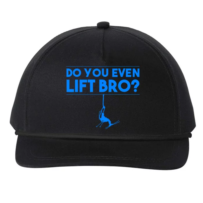 Funny Do You Even Lift Bro Gift | Cute Skiing Lover Boy Snapback Five-Panel Rope Hat