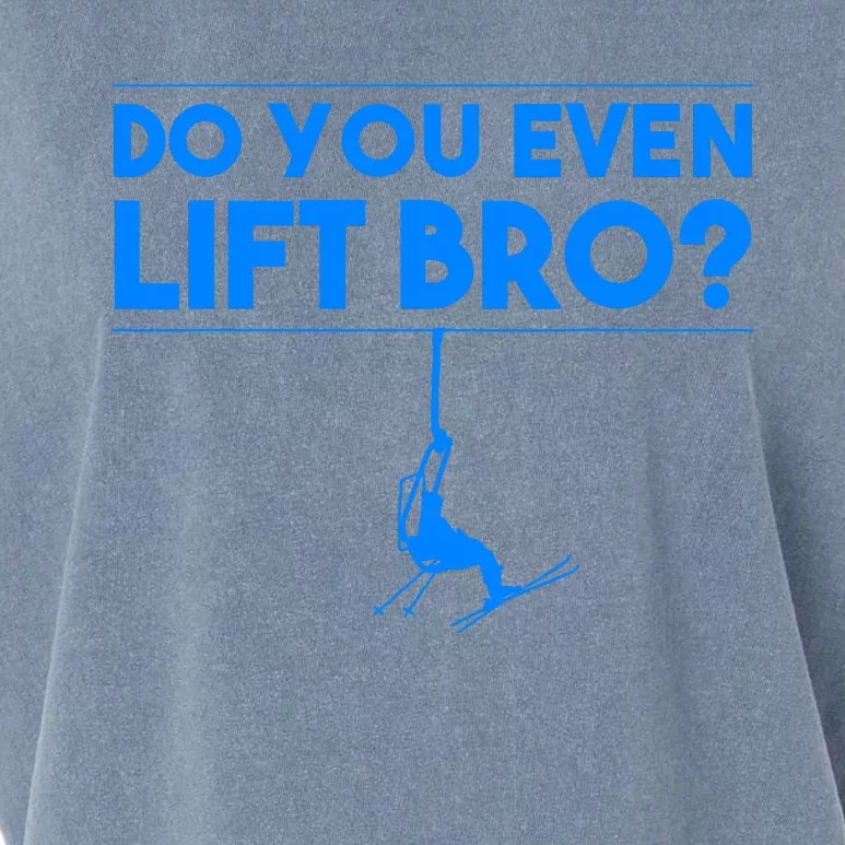 Funny Do You Even Lift Bro Gift | Cute Skiing Lover Boy Garment-Dyed Women's Muscle Tee