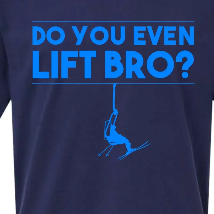 Funny Do You Even Lift Bro Gift | Cute Skiing Lover Boy Sueded Cloud Jersey T-Shirt