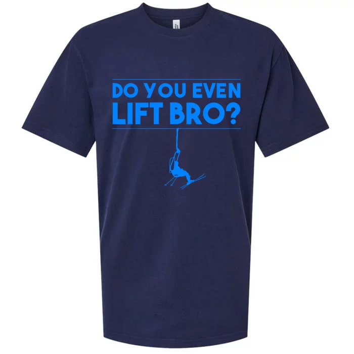 Funny Do You Even Lift Bro Gift | Cute Skiing Lover Boy Sueded Cloud Jersey T-Shirt