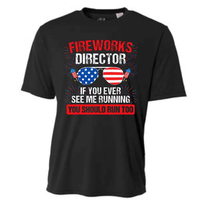 Fireworks Director You See Me Running Patriotic Cooling Performance Crew T-Shirt