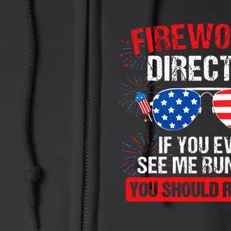 Fireworks Director You See Me Running Patriotic Full Zip Hoodie