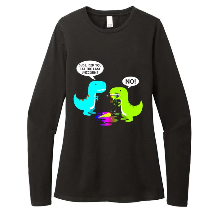 Funny Did You Eat The Last Unicorn Dinosaur Short Womens CVC Long Sleeve Shirt