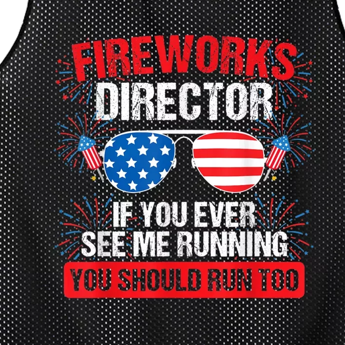 Fireworks Director You See Me Running Patriotic Mesh Reversible Basketball Jersey Tank