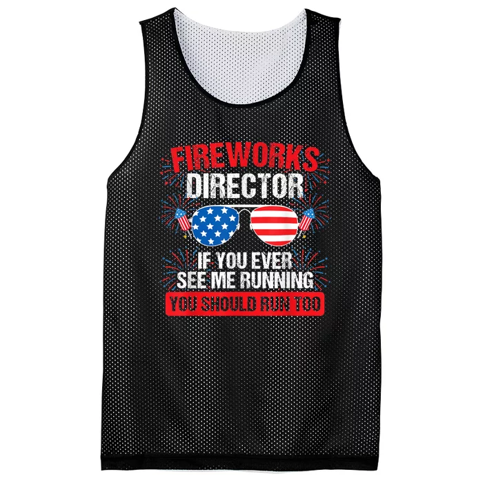 Fireworks Director You See Me Running Patriotic Mesh Reversible Basketball Jersey Tank