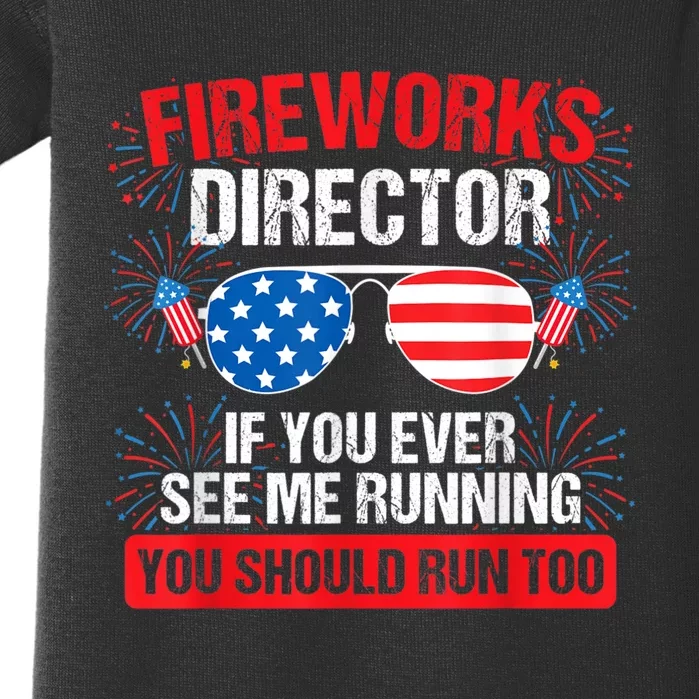 Fireworks Director You See Me Running Patriotic Baby Bodysuit