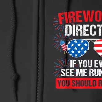 Fireworks Director You See Me Running Patriotic Full Zip Hoodie