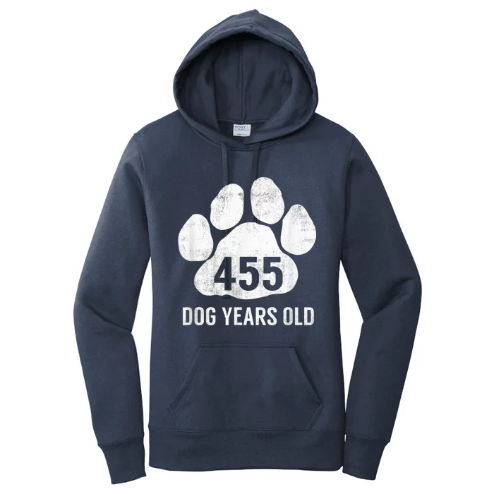 Funny Dog Years Old Vintage 65th Birthday Gag Gift Women's Pullover Hoodie