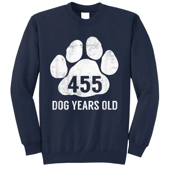 Funny Dog Years Old Vintage 65th Birthday Gag Gift Tall Sweatshirt