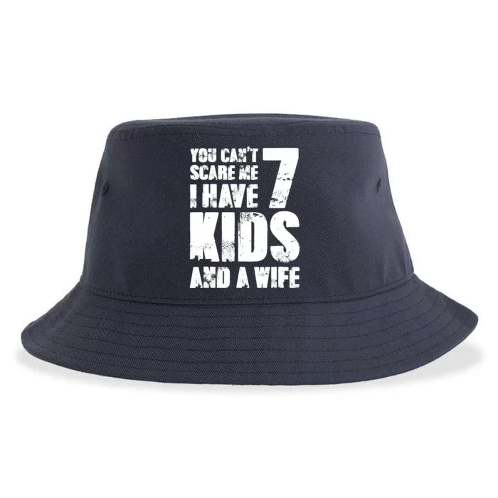 Father Day You Cant Scare Me I Have 7 And A Wife Sustainable Bucket Hat