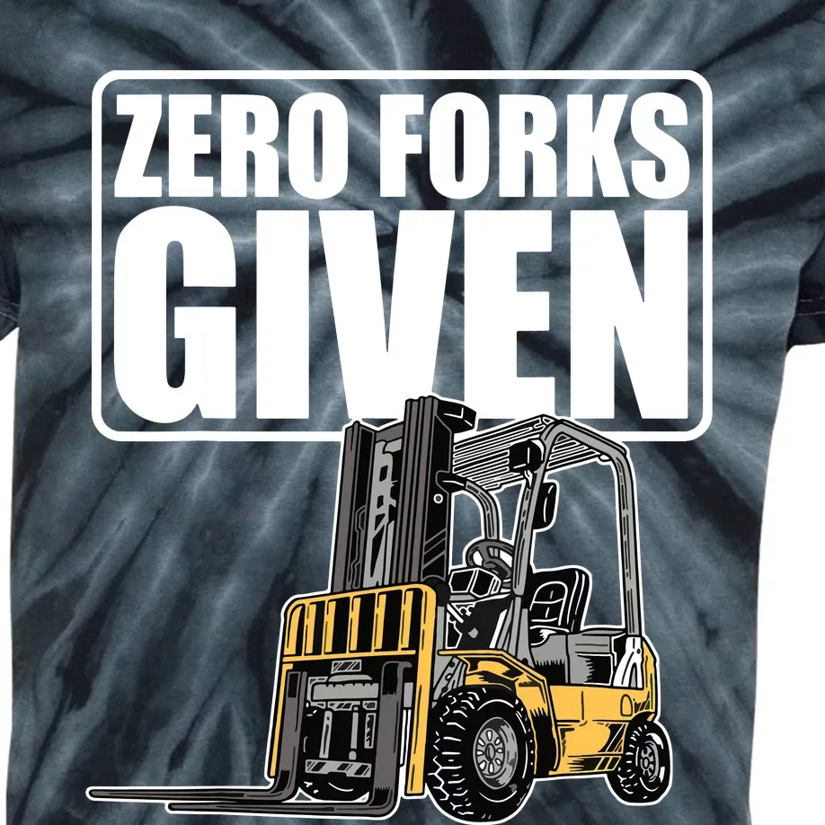 Forklift Driver Zero Forks Given Operator Forklift Kids Tie-Dye T-Shirt