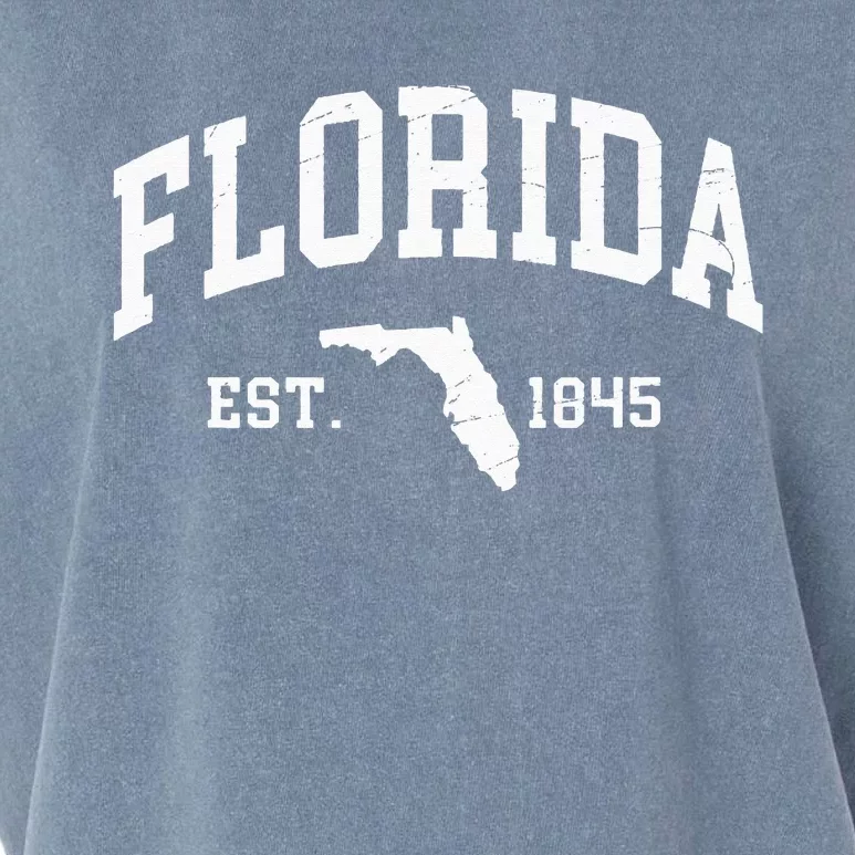 Florida Est 1845 Distressed Worn Design Classic Garment-Dyed Women's Muscle Tee