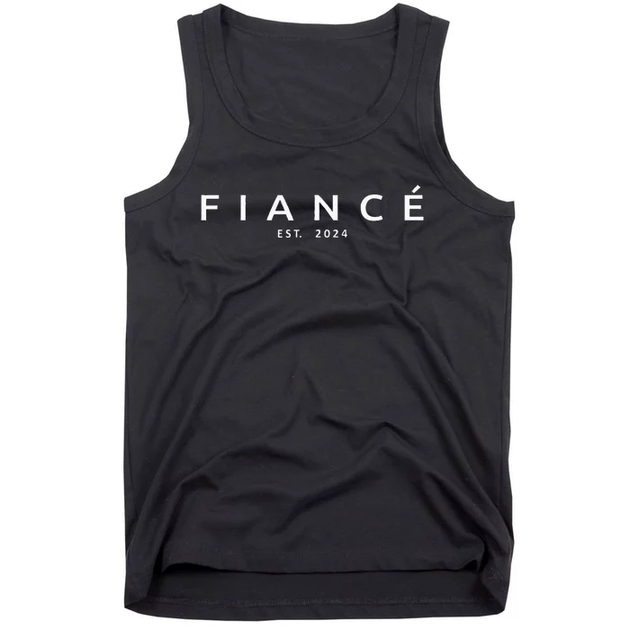 Fiancé Est. 2024 Engaged Future Husband Engagement Fiancé Tank Top