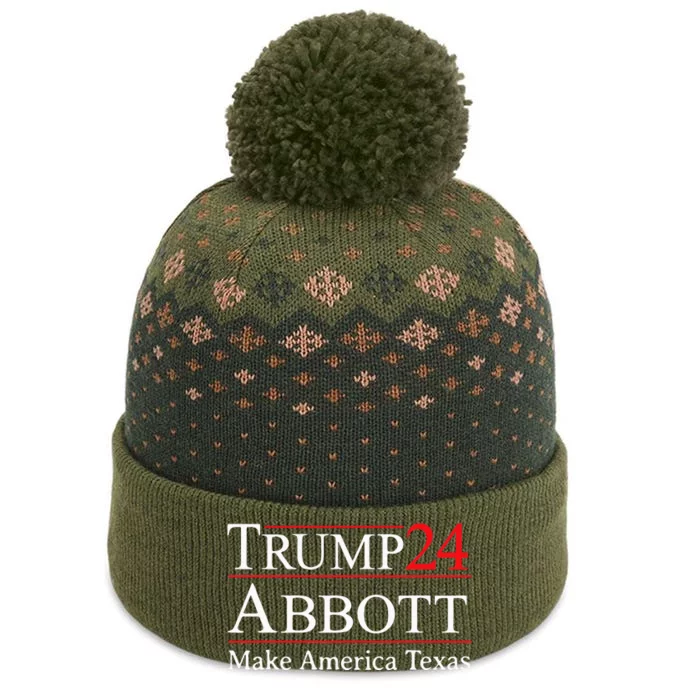 Funny Election 2024 Trump Abbott Texas Gift Campaign The Baniff Cuffed Pom Beanie