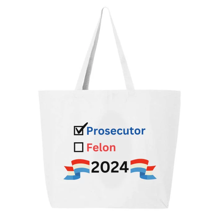 Funny Election 2024 Checkboxes Prosecutor Felon Humor Political 25L Jumbo Tote