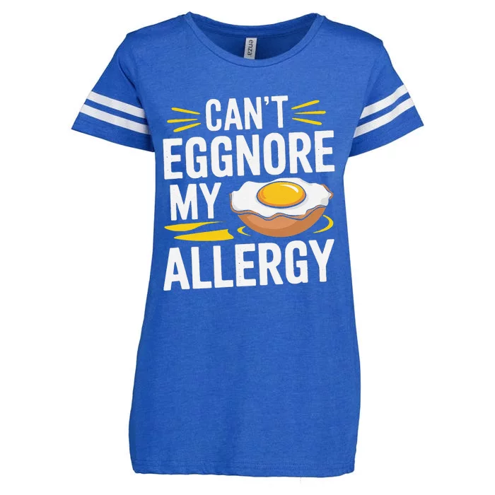 Funny Egg Allergy Pun Egg Tolerance Enza Ladies Jersey Football T-Shirt